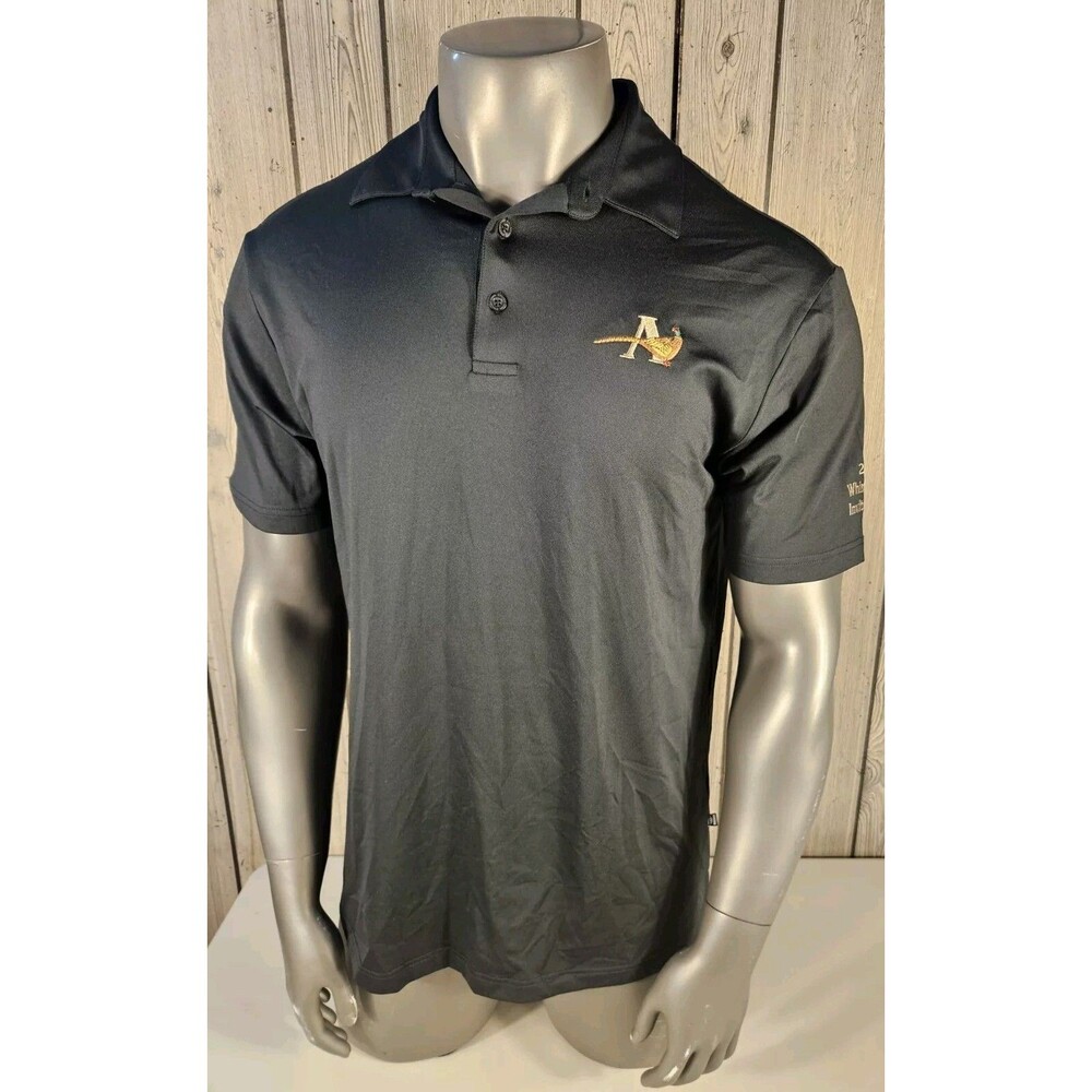 Straight Down Golf Polo Shirt Men's Large Black Pheasant 2014 Whing Ding